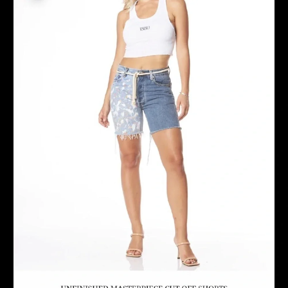 RILEY 1880 UNFINISHED MASTERPIECE CUT OFF SHORTS